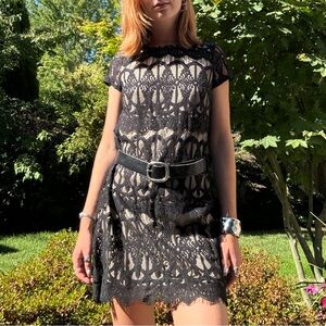 Black lace dress